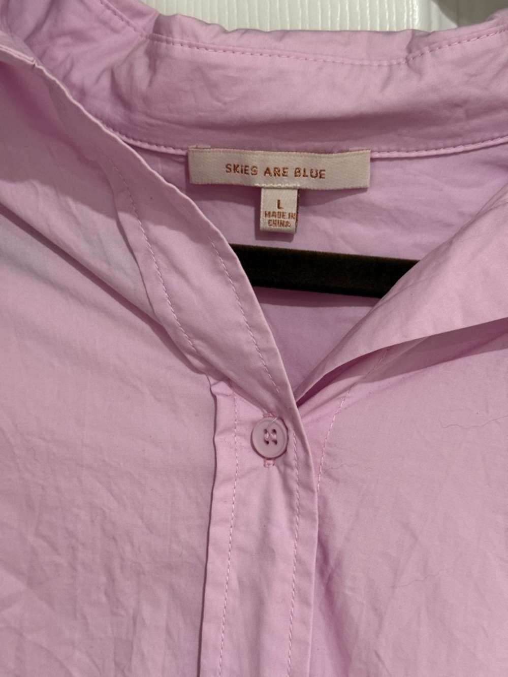 Skies Are Blue Pale Lavender Popover Button dress-see last photo for fit-